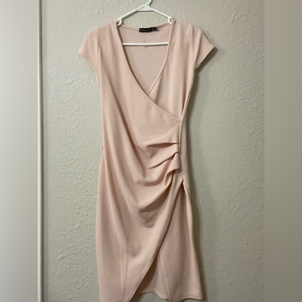 Boohoo | Light Pink Maternity Cocktail Dress NWOT